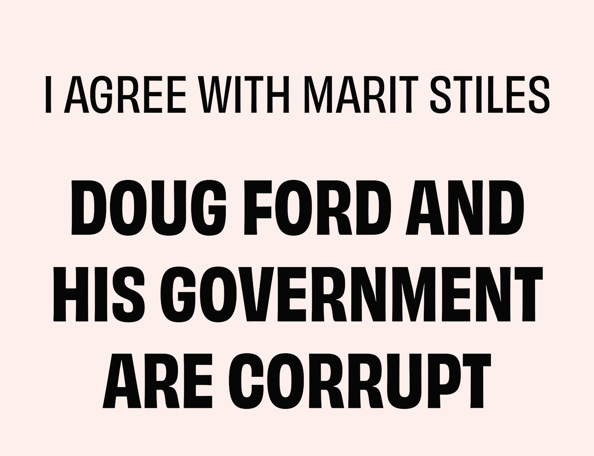 I Agree with Marit Stiles!
